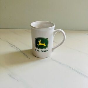 John Deere White Ceramic Logo Mug